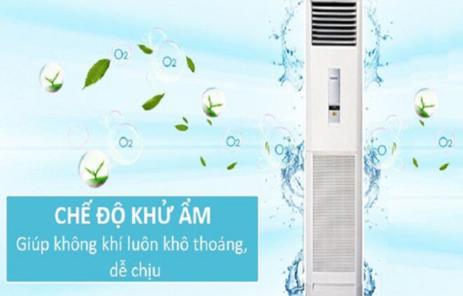 Điều hòa cây Panasonic 18000btu giúp khử mùi, khử ẩm cho không khí luôn khô thoáng, dễ chịu