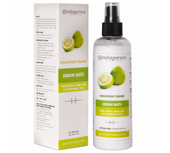 Milaganics grapefruit hair growth serum