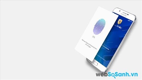 tính bảo mật dữ liệu cá nhân của Galaxy A8 tốt hơn Xperia M5 nhờ được trang bị một cảm biến vân tay