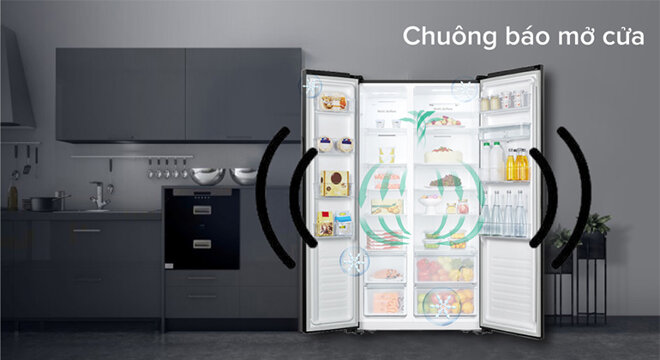 Chuông cảnh báo được kích hoạt khi tủ mở quá lâu