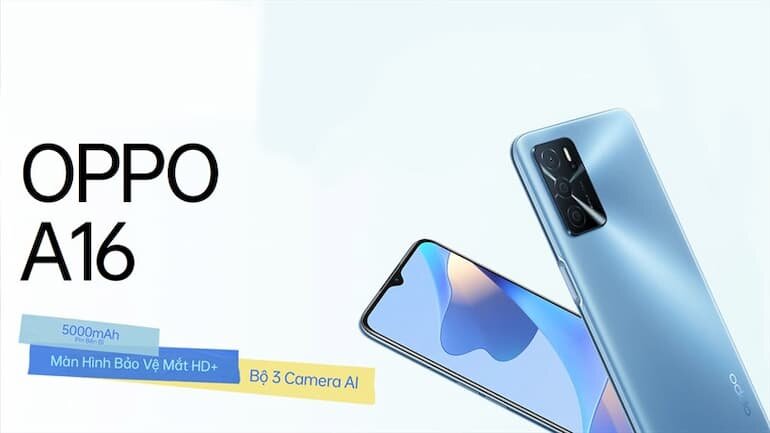 OPPO A16 4/64 mãn nhãn với không gian rộng, trải nghiệm chạm lướt tốt