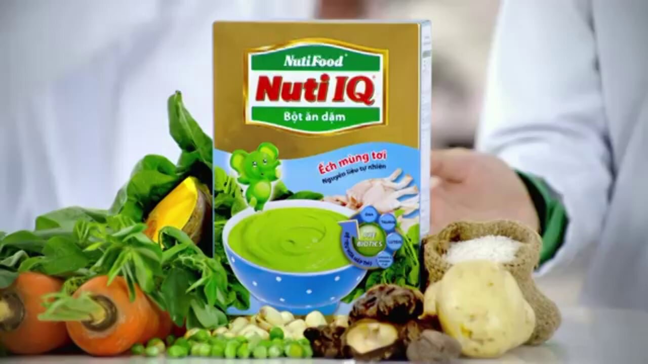 Bột ăn dặm Nuti IQ rau mùng tơi