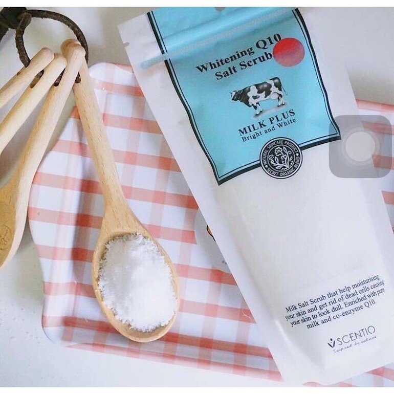 Scentio Whitening Q10 Salt Scrub Milk Plus շերտազատող լոգանքի աղ