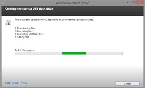 Tạo đĩa cứu hộ máy tính bằng Windows Defender Offline