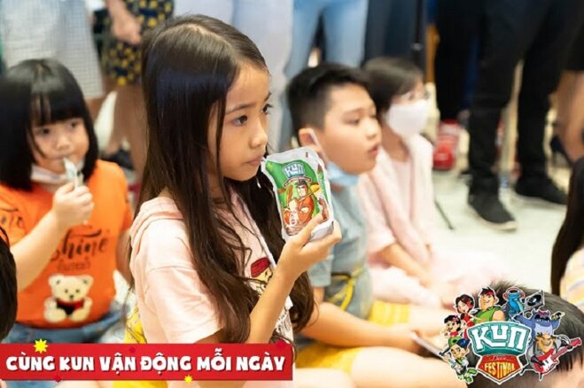 Sữa Kun có hương vị thơm ngon, được trẻ em yêu thích