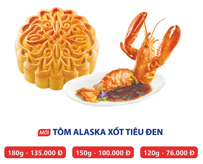 bánh trung thu Kido nhân tôm Alaska xốt tiêu đen