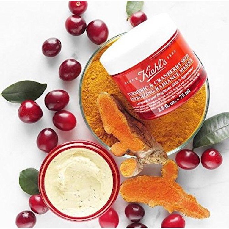 Mặt nạ Kiehl’s Turmeric & Cranberry nghệ và nam việt quốc.