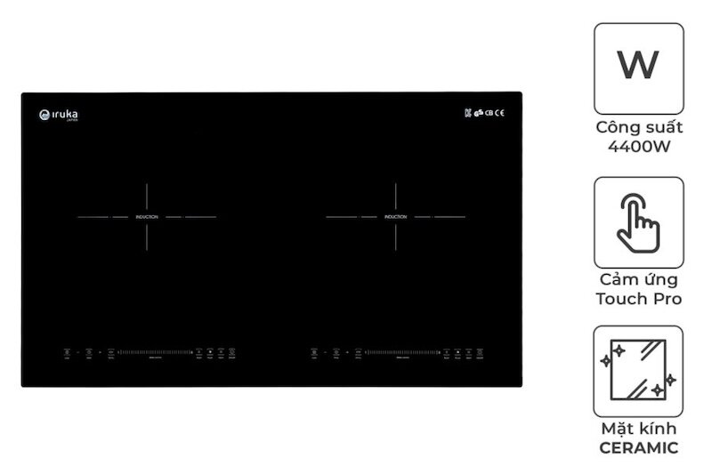 Bếp từ đôi Iruka I-28 sở hữu thiết kế vẻ bề ngoài đẳng cấp, chất lượng