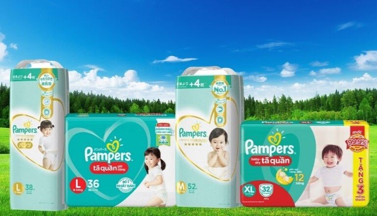 Bỉm Pampers sở hữu nhiều ưu điểm thích hợp cho bé dùng vào mùa hè
