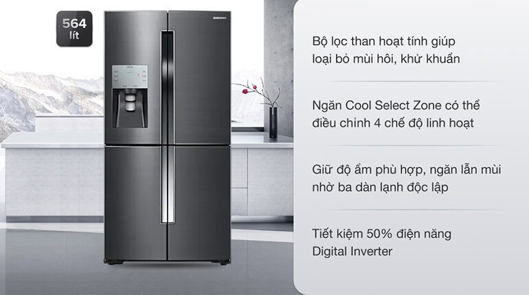 Tủ lạnh Samsung Inverter 4 cánh 564 lít RF56K9041SG/SV