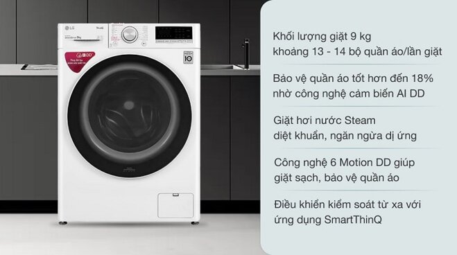 Máy giặt lồng ngang LG FV1409S4W