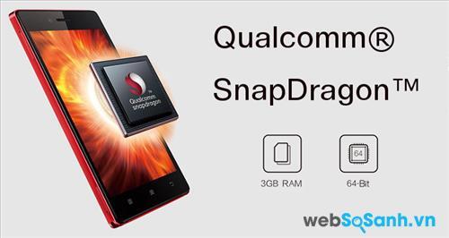 Lenovo Vibe Shot chạy bộ vi xử lý Snapdragon 615 của nhà sản xuất chipset điện thoại danh tiếng Qualcomm