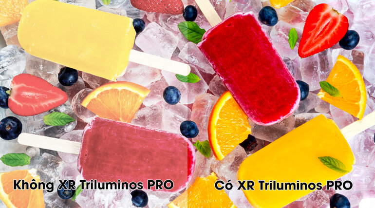 Công nghệ XR Triluminos Pro mang đến những dải màu tự nhiên