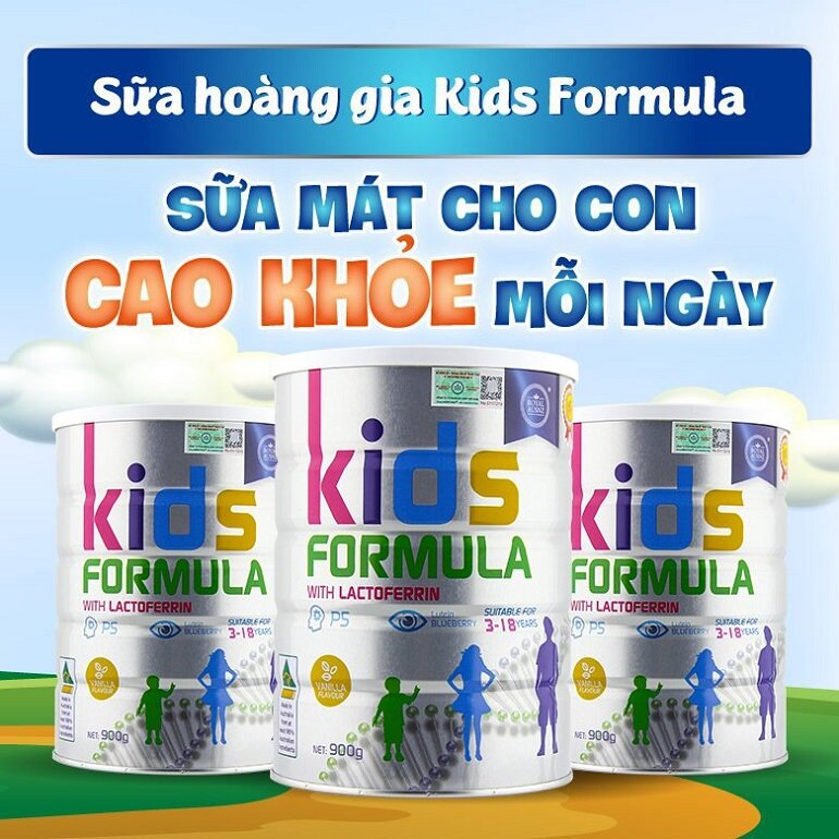 Sữa phát triển trí não cho bé 8 tuổi Hoàng gia Úc Royal Ausnz Kids Formula