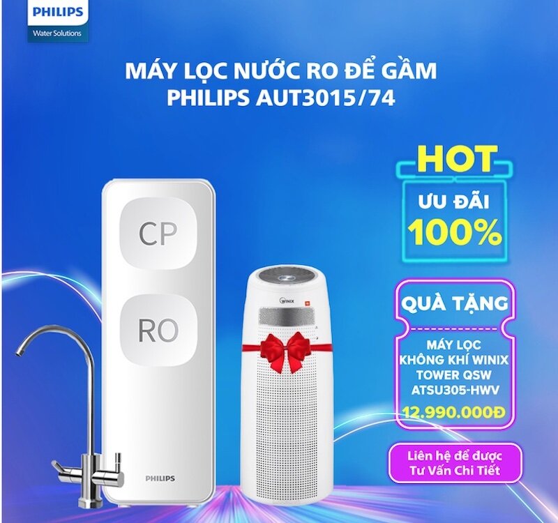 Máy lọc nước Philips để gầm AT3015