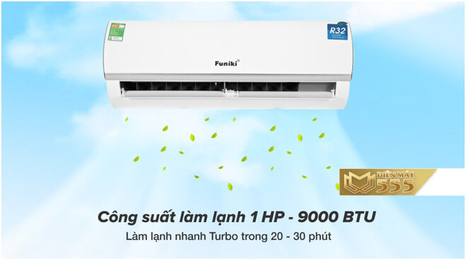 Điều hòa Funiki 9000 BTU 1 chiều HSC 09TMU gas R32