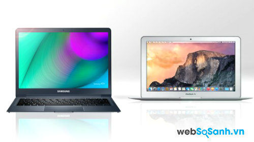 Samsung Ativ Book 9 (2015) và MacBook Air 11 inch (2014). Nguồn Internet.
