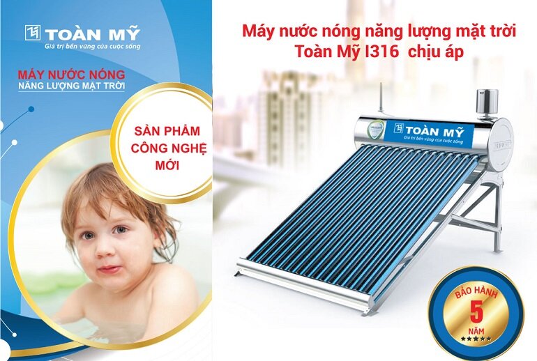 Review chi tiết máy nước nóng NLMT Toàn Mỹ I316 chịu áp 200L