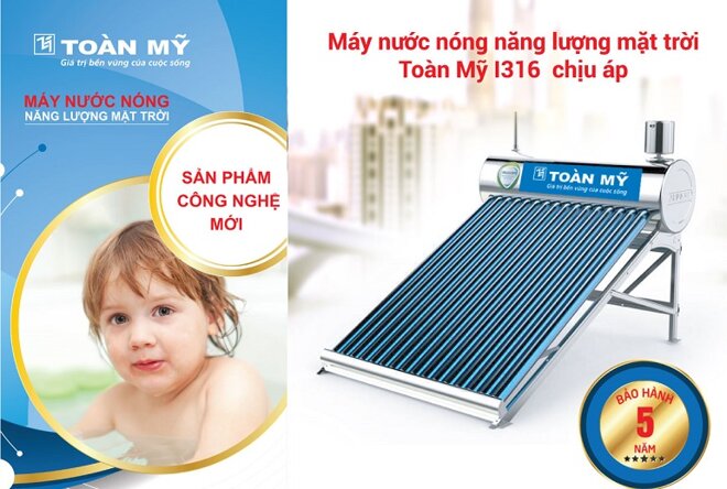 Review chi tiết máy nước nóng NLMT Toàn Mỹ I316 chịu áp 200L