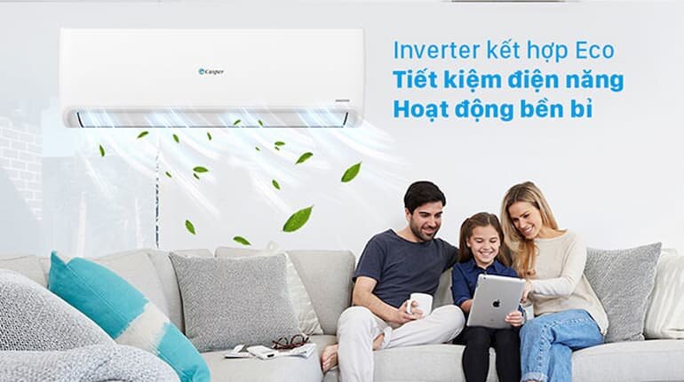 Tiết kiệm điện nhờ công nghệ i-Saving, inverter