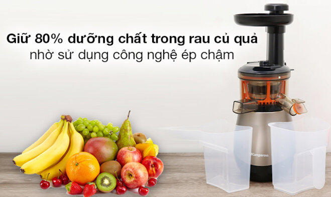 Máy ép chậm Kangaroo KG150SJ mang thương hiệu của Việt Nam