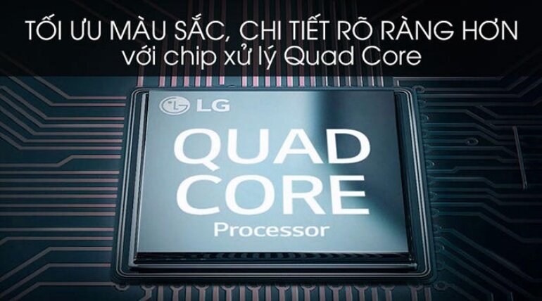 Bộ xử lý Quad Core xử lý và tái tạo hình ảnh Smart Tivi LED LG 65 inch 65UM7600PTA, 4K UHD hiệu quả