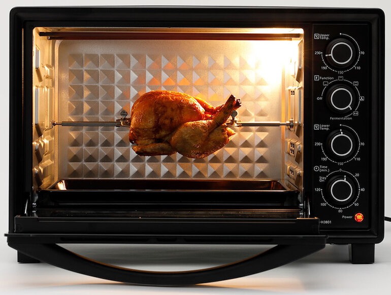 Lò nướng Panasonic nb-h3801kra có thanh nướng kép trên dưới để tùy chỉnh chế độ nướng linh hoạt cho từng món ăn.