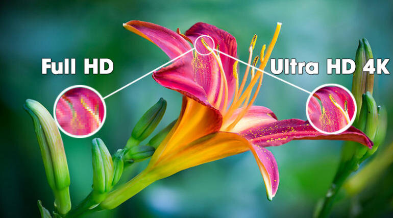 Hình ảnh chân thực, màu sắc sống động với độ phân giải Ultra HD 4K và 4K Upscaler