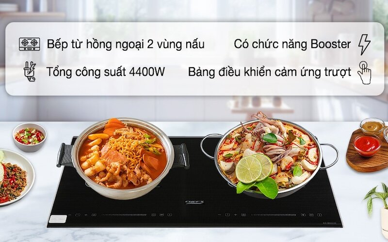 Các Tính Năng Nổi Bật Bếp Từ Hồng Ngoại Chefs Eh-Mix220