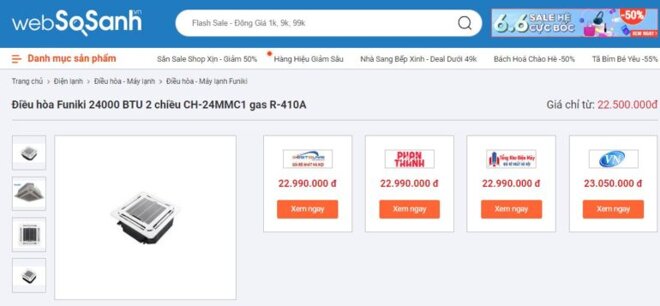 Điều hòa Funiki 24000BTU 2 chiều CH-24MMC1 có mức giá phù hợp mọi gia đình