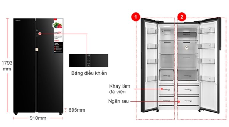 Tủ lạnh Toshiba GR-RS780WI-PGV(22)-XK