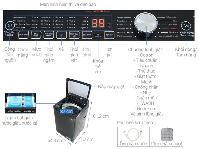 máy giặt AQUA 10kg