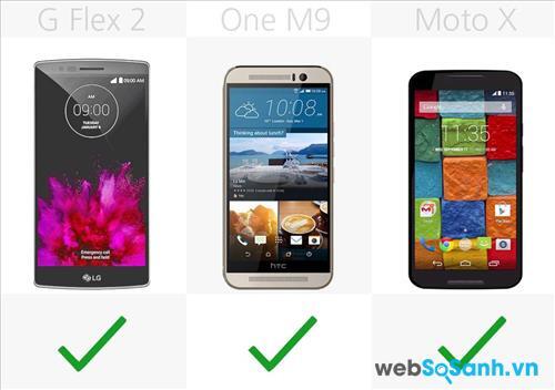 Cả G Flex 2, One M9 và Moto X đều có khả năng sạc nhanh