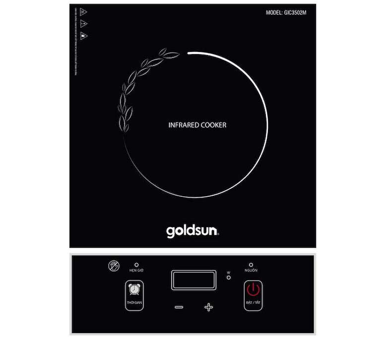 Thiết kế của bếp hồng ngoại dương 1 vùng nấu GoldSun GIC3502MB