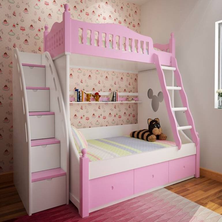 Giường được thiết kế tiết kiệm tối đa diện tích cho không gian nhà