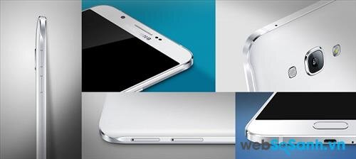 Điện thoại Galaxy A8 có thiết kế nguyên khối kim loại cùng các chi tiết được hoàn thiện tỉ mỉ