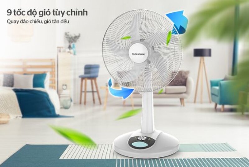 Đánh giá quạt sạc Sunhouse SHD7228 – Mất điện không còn là nỗi lo