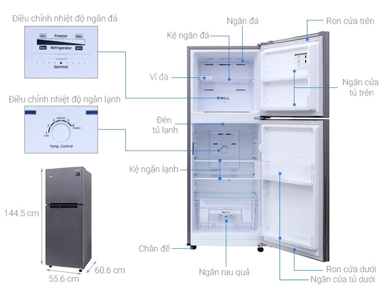 Hạn chế mở tủ lạnh Samsung Inverter 208 lít RT19M300BGS/SV nhiều lần để tránh thoát khí lạnh ra ngoài làm ảnh hưởng đến nhiệt độ bảo quản thực phẩm