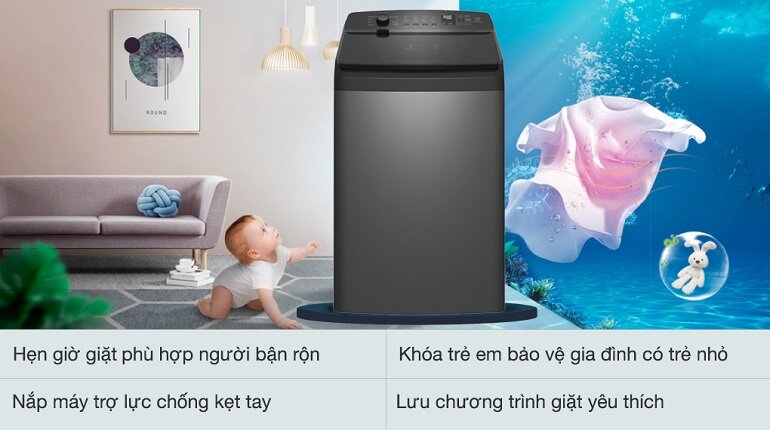 Các tiện ích trang bị trên máy giặt