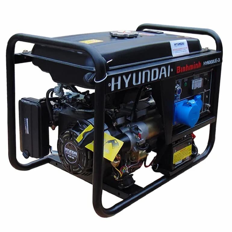 Máy phát điện 5kw chạy xăng 3 pha Hyundai HY7500LE-3