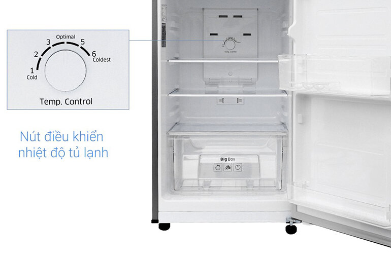 Nút điều khiển nhiệt độ ở ngăn mát tủ lạnh