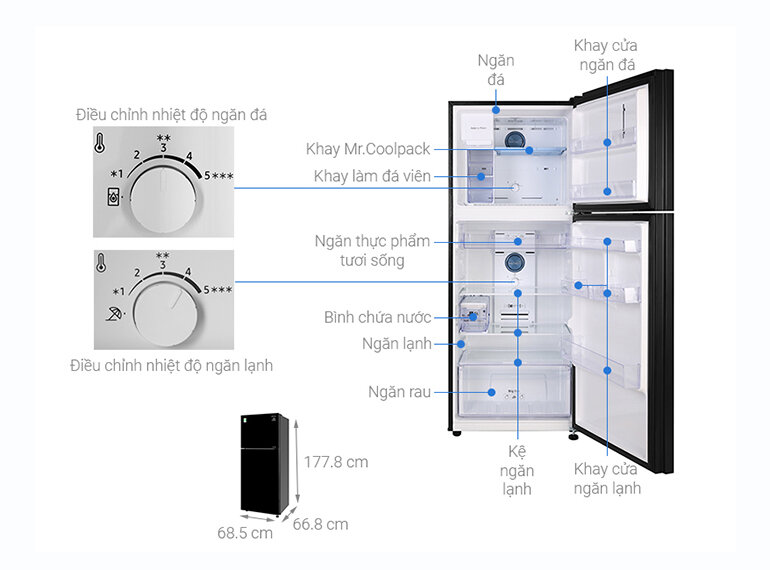 Bảng điều khiển đặt bên trong tủ lạnh Samsung 400l RT38K50822C thường gây bất tiện trong việc điều chỉnh nhiệt độ