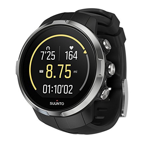 Suunto Unisex Spartan Sport Black (HR) Digital Display Outdoor Watch, Black Silicone Band, Round 50mm Case