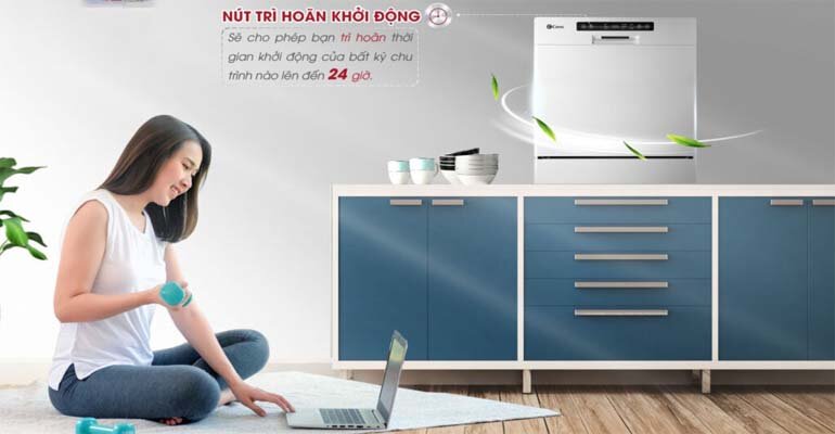 Sử dụng máy rửa chén Cores LE-08FS21 bạn sẽ không còn lo lắng về chi phí điện nước hàng tháng Máy rửa bát Cores LE-08FS21