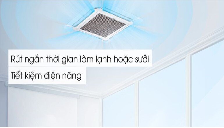 Điều hòa Samsung âm trần  AC052JN4DEH/ AF có khả năng làm lạnh và làm ấm nhanh chóng và tiết kiệm điện năng