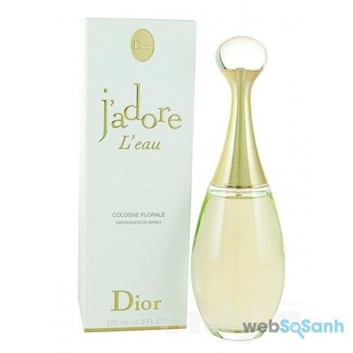 Nước hoa Dior J'adore L'eau thiết kế sang chảnh, hương thơm nhẹ nhàng