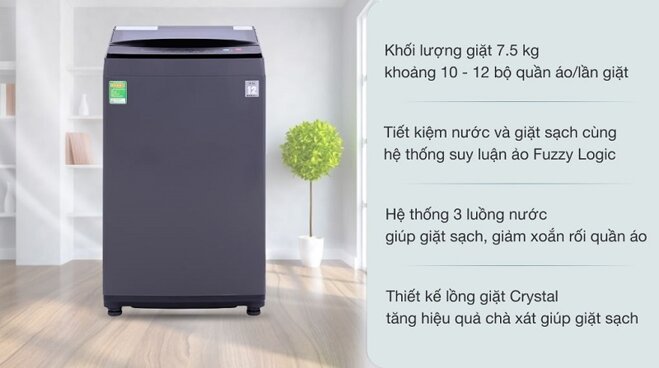 So sánh 2 máy giặt Casper 7.5 kg WT-75N70BGA và WT-75NG1