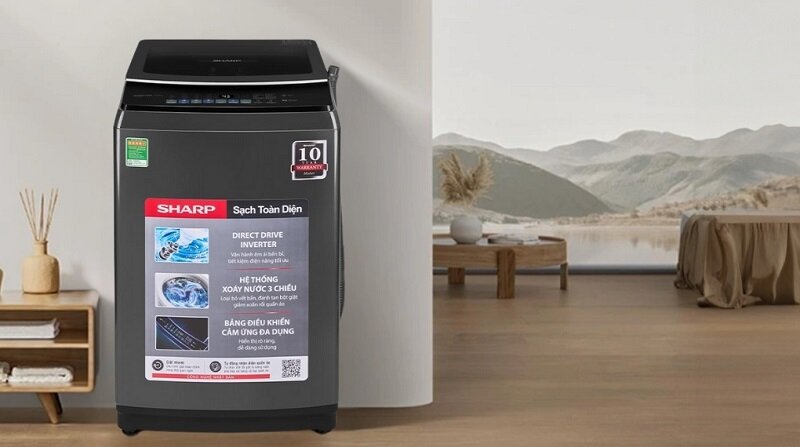Ưu và nhược điểm máy giặt Sharp 11 Kg ES-TM110CD-DS lồng đứng dưới góc nhìn người tiêu dùng thông minh