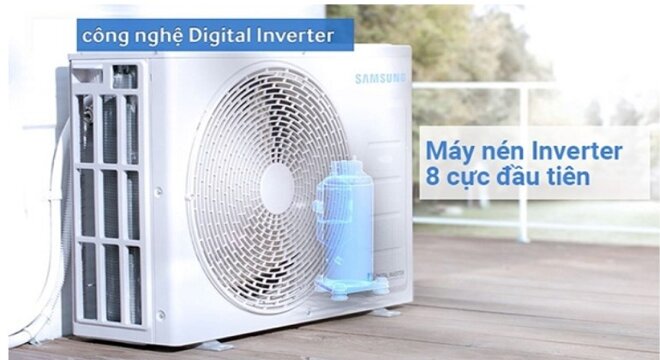 Công nghệ Inverter tiết kiệm điện được trang bị trên điều hòa Samsung 1 chiều