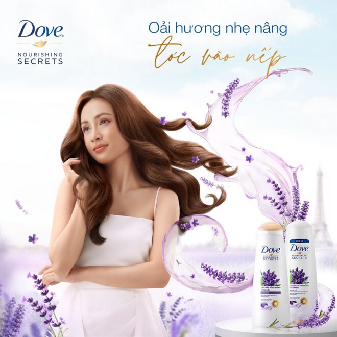 Dầu xả Dove “vào nếp sống động tự nhiên”